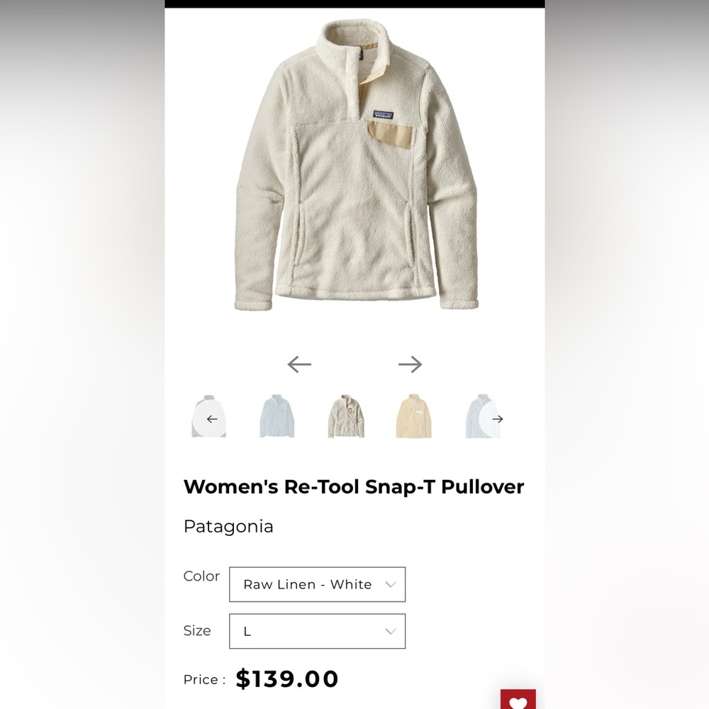 Women's Re-Tool Snap-T Pullover in raw linen size small